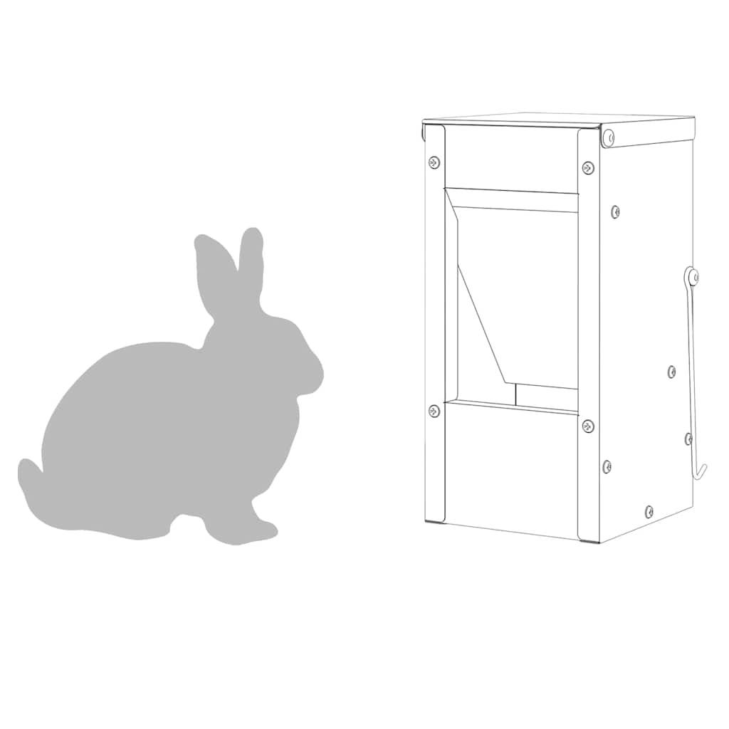 Mangeoire Lapin Métal Suspendue 1,5kg Anti-Gaspillage Noir - ComfortXL Outdoor Living - Image 5