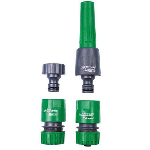 Ribimex - Kit d'arrosage Acquapro lance, raccord, nez de robinet