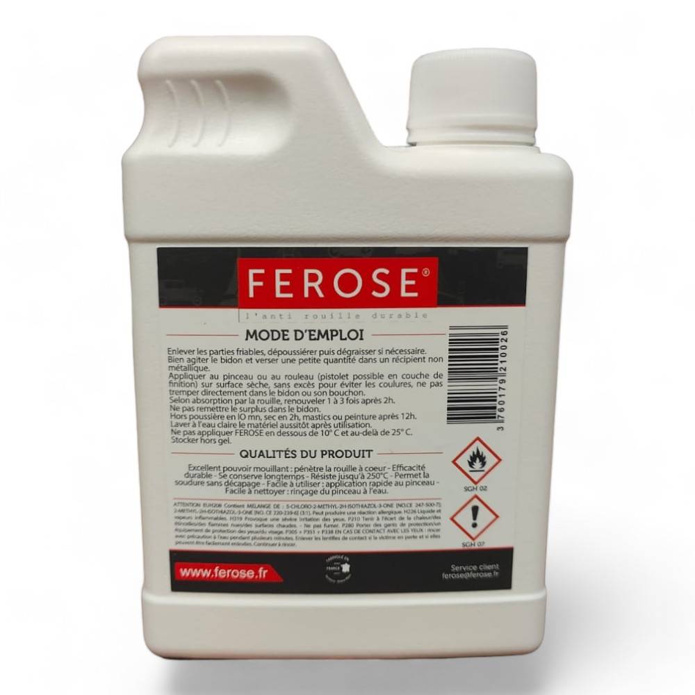 Ferose - Traitement curatif anti rouille convertisseur de rouille Ferose - bidon 250mL - Image 2