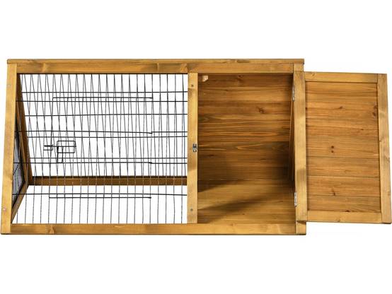 Clapier Poulailler "biscotte" - 100 X 62 X 52 Cm - Marron -habitat Et Jardin - Image 4
