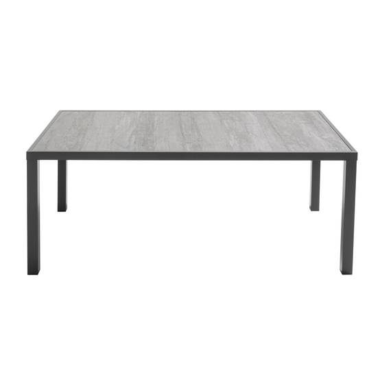 Oviala - Table de jardin plateau en céramique effet béton Tivoli - Oviala - Image 6