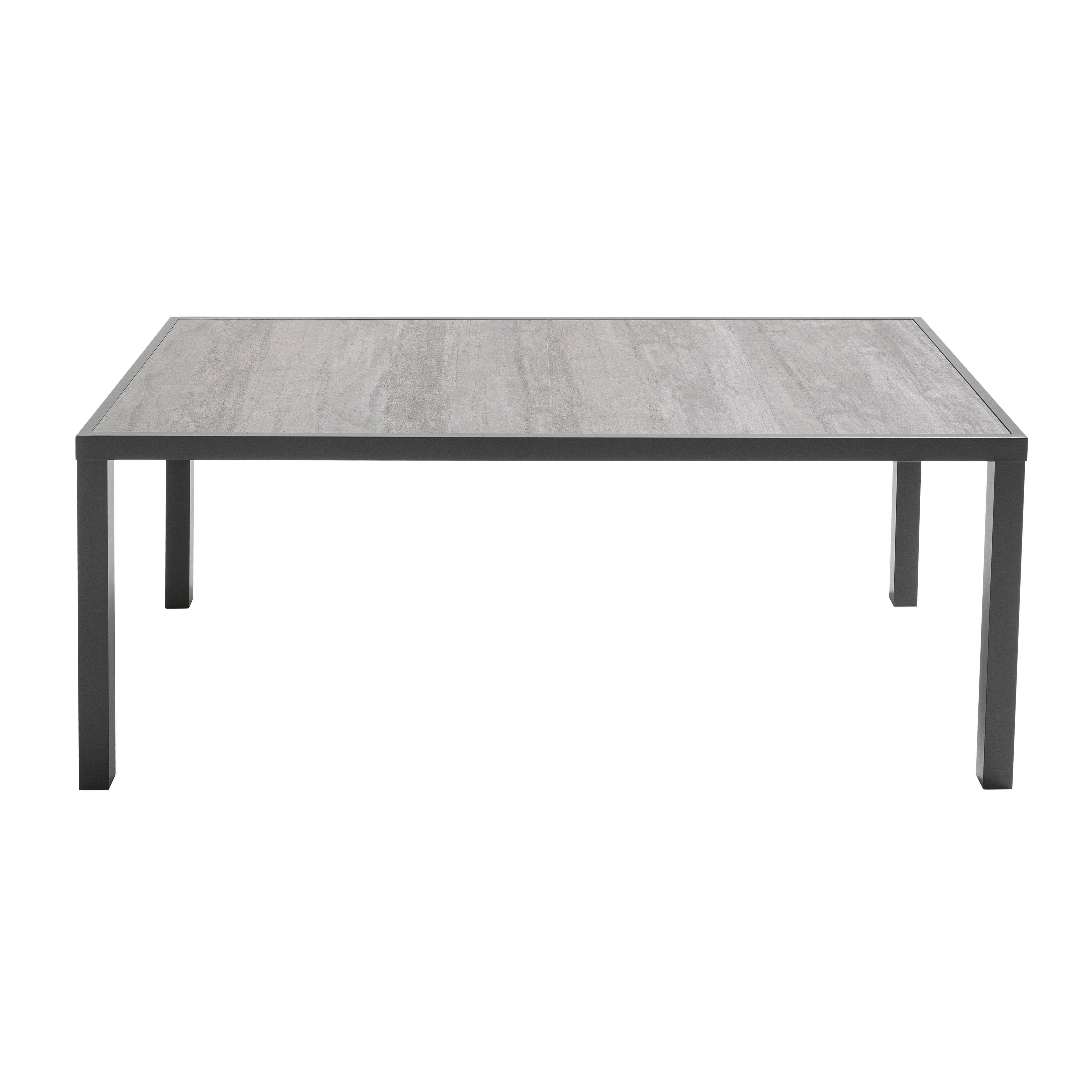 Oviala - Table de jardin plateau en céramique effet béton Tivoli - Oviala - Image 6