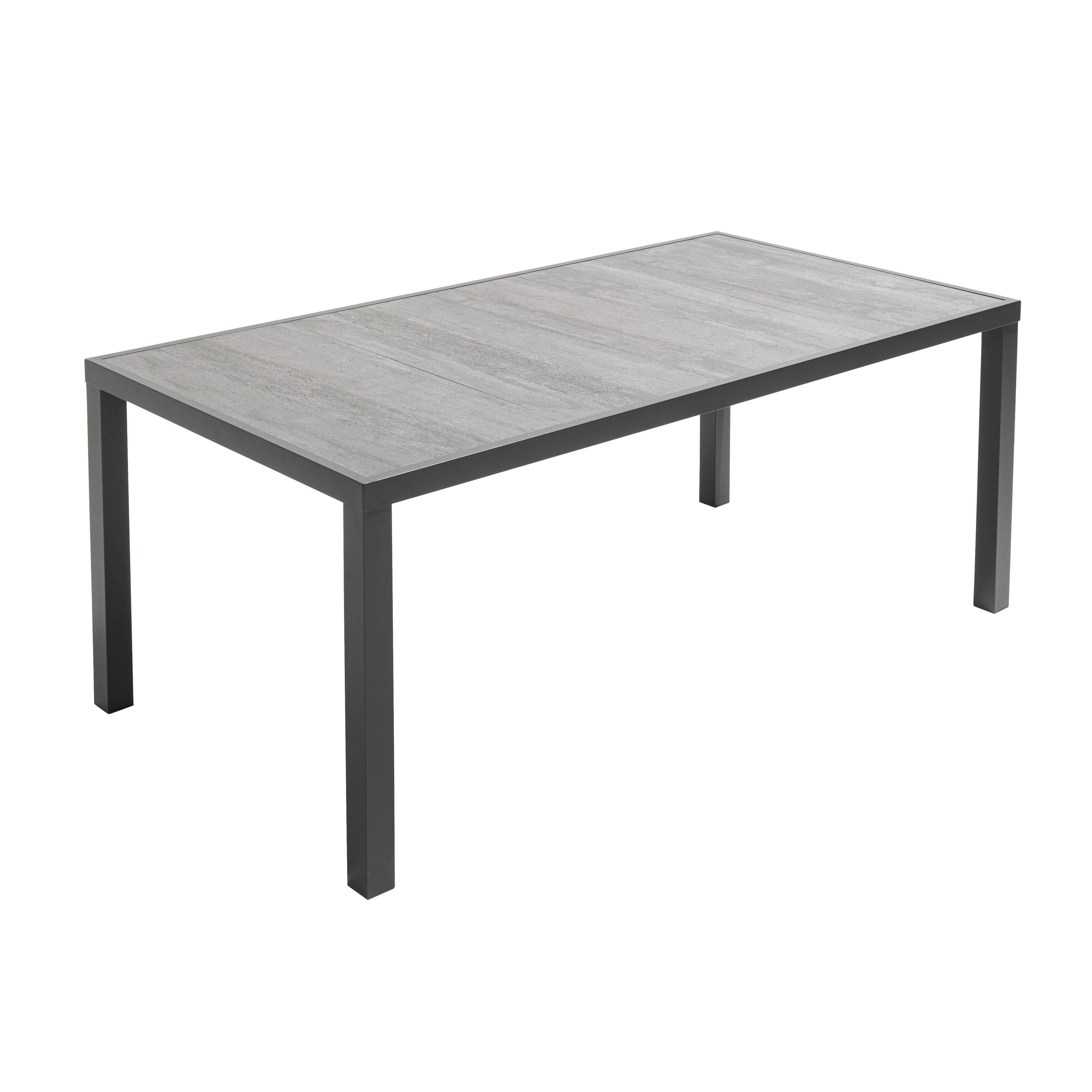 Oviala - Table de jardin plateau en céramique effet béton Tivoli - Oviala - Image 1