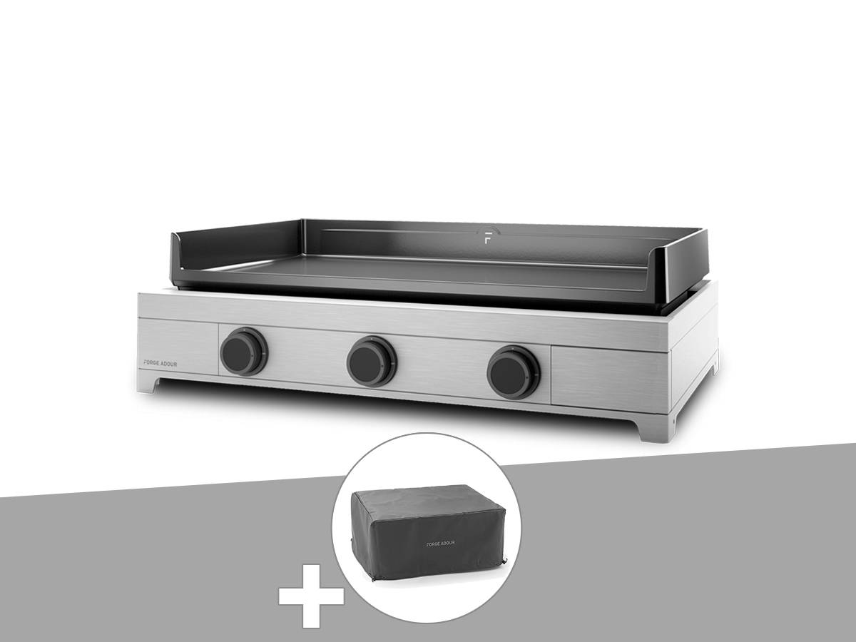Forge Adour - Plancha gaz Modern 75 inox avec housse - Forge Adour