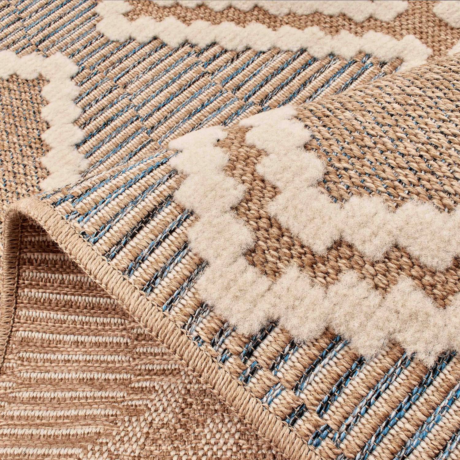 Autre - Tapis intérieur et extérieur en polypropylène marron 120x170cm - Image 5