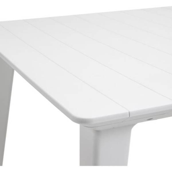 Table de jardin - Rectangulaire - Coloris : blanc - En résine - 6 personnes - LIMA - Allibert by KETER - Image 4