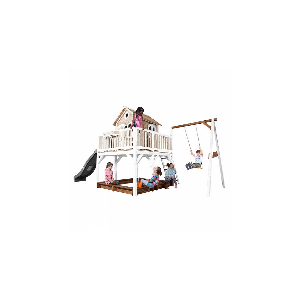 Maison de Jeu AXI Classic Liam avec Toboggan et Balançoire en Bois - Image 5