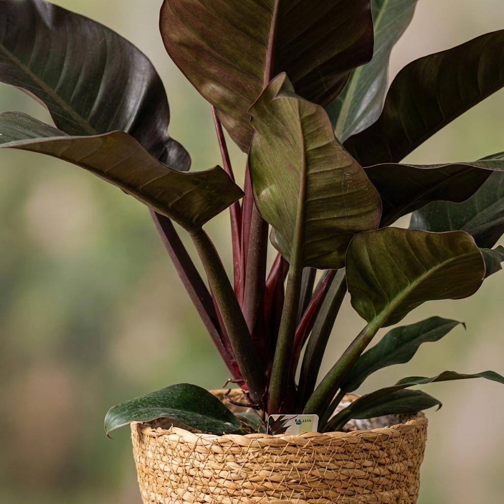 Philodendron Imperial Red - Pot de 19cm - Hauteur 60cm - Panier - Plantes d'intérieur - Image 4