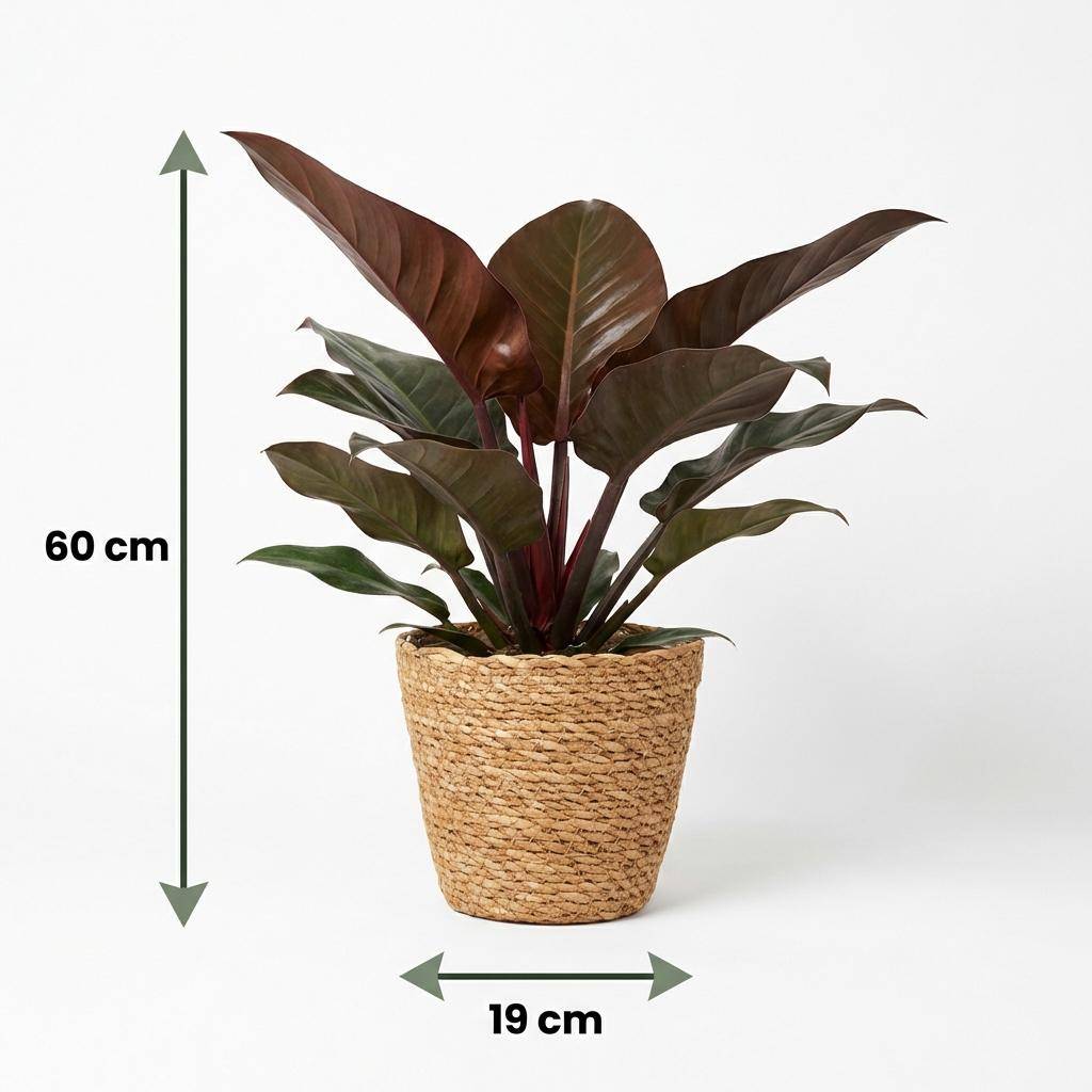 Philodendron Imperial Red - Pot de 19cm - Hauteur 60cm - Panier - Plantes d'intérieur - Image 5