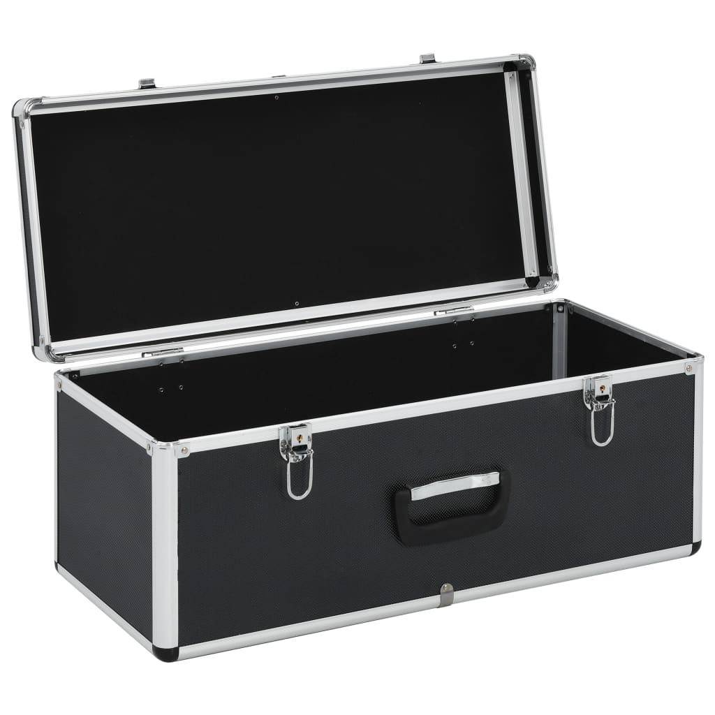 Helloshop26 - Boîtes de rangement 2 pièces aluminium noir - Image 5
