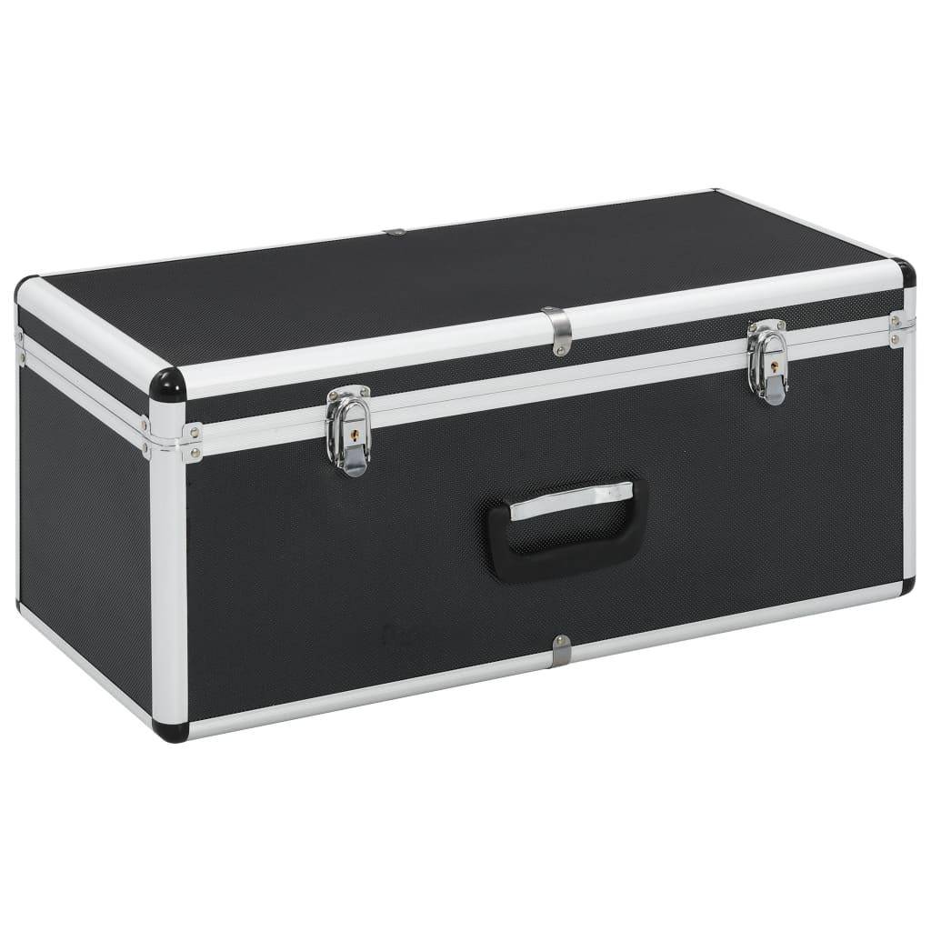Helloshop26 - Boîtes de rangement 2 pièces aluminium noir - Image 2