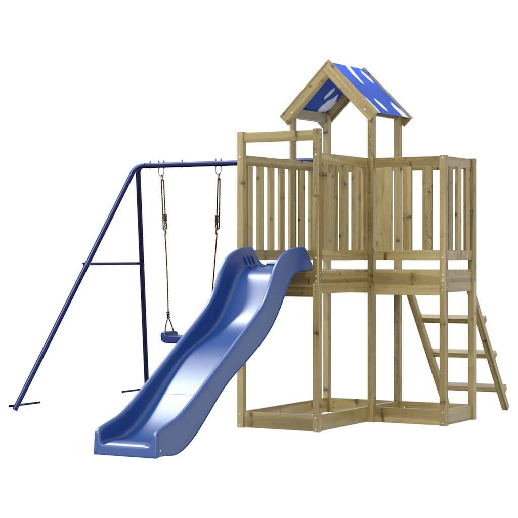 Aire de jeux d'extérieur - Jeu Plein air enfant bois de pin imprégné rj21 - Image 4