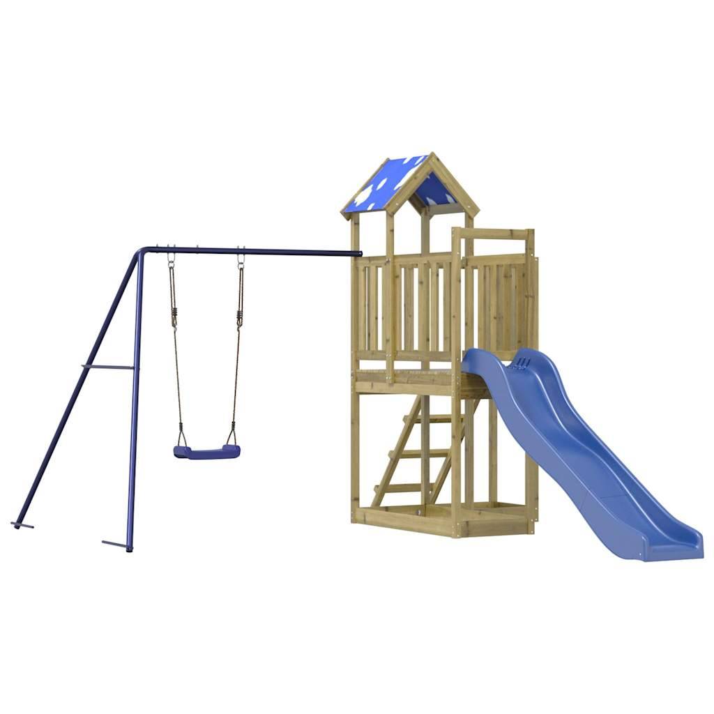 Aire de jeux d'extérieur - Jeu Plein air enfant bois de pin imprégné rj21 - Image 1