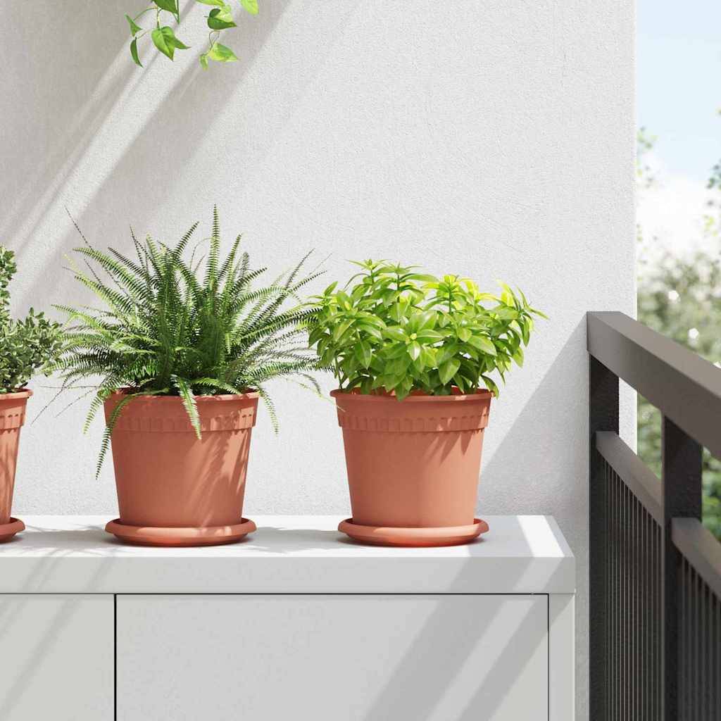 Vidaxl - Pots de plantes 24 pc Rouge brique Plastique vidaXL 3403264 - Image 1