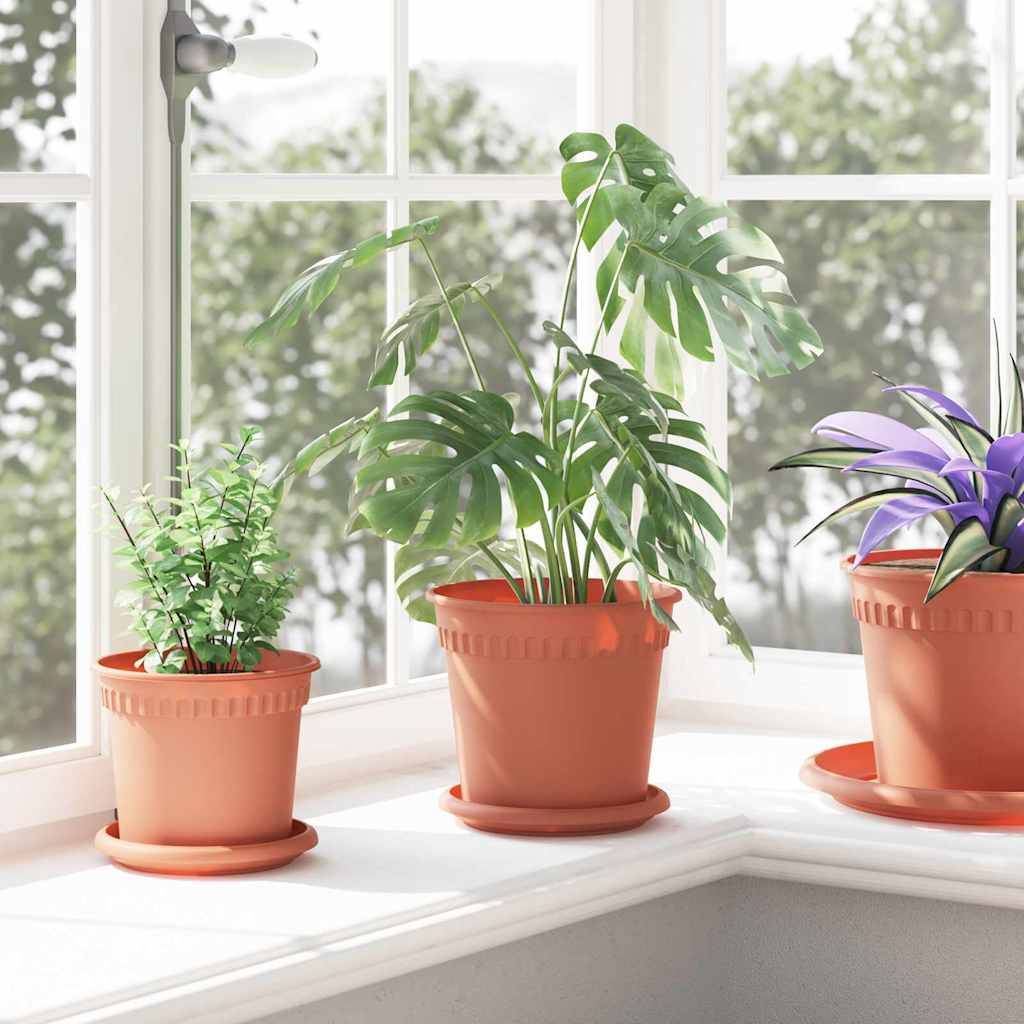 Vidaxl - Pots de plantes 24 pc Rouge brique Plastique vidaXL 3403264 - Image 5