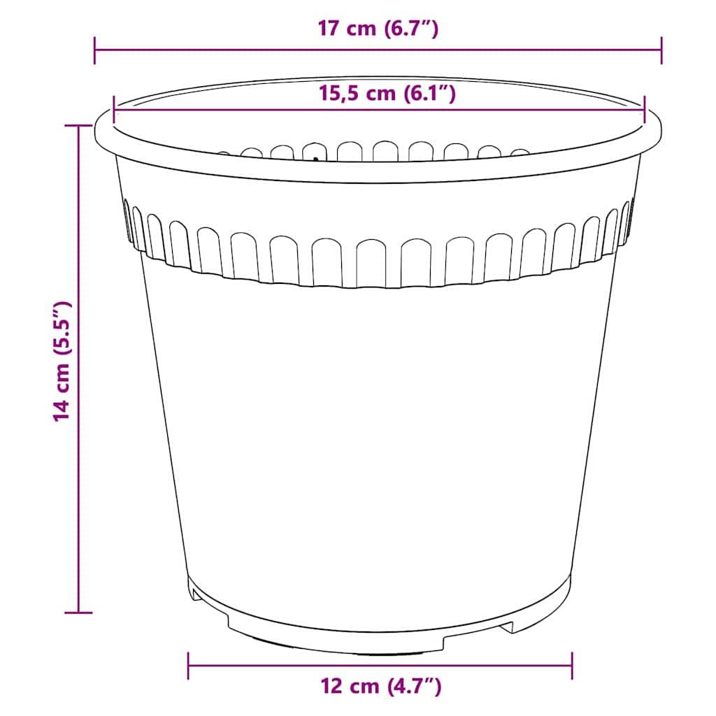 Vidaxl - Pots de plantes 24 pc Rouge brique Plastique vidaXL 3403264 - Image 3