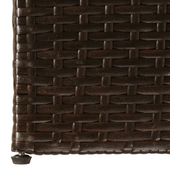 Boîte de stockage de jardin 150 x 100 x 100cm résine tressée marron - Image 4