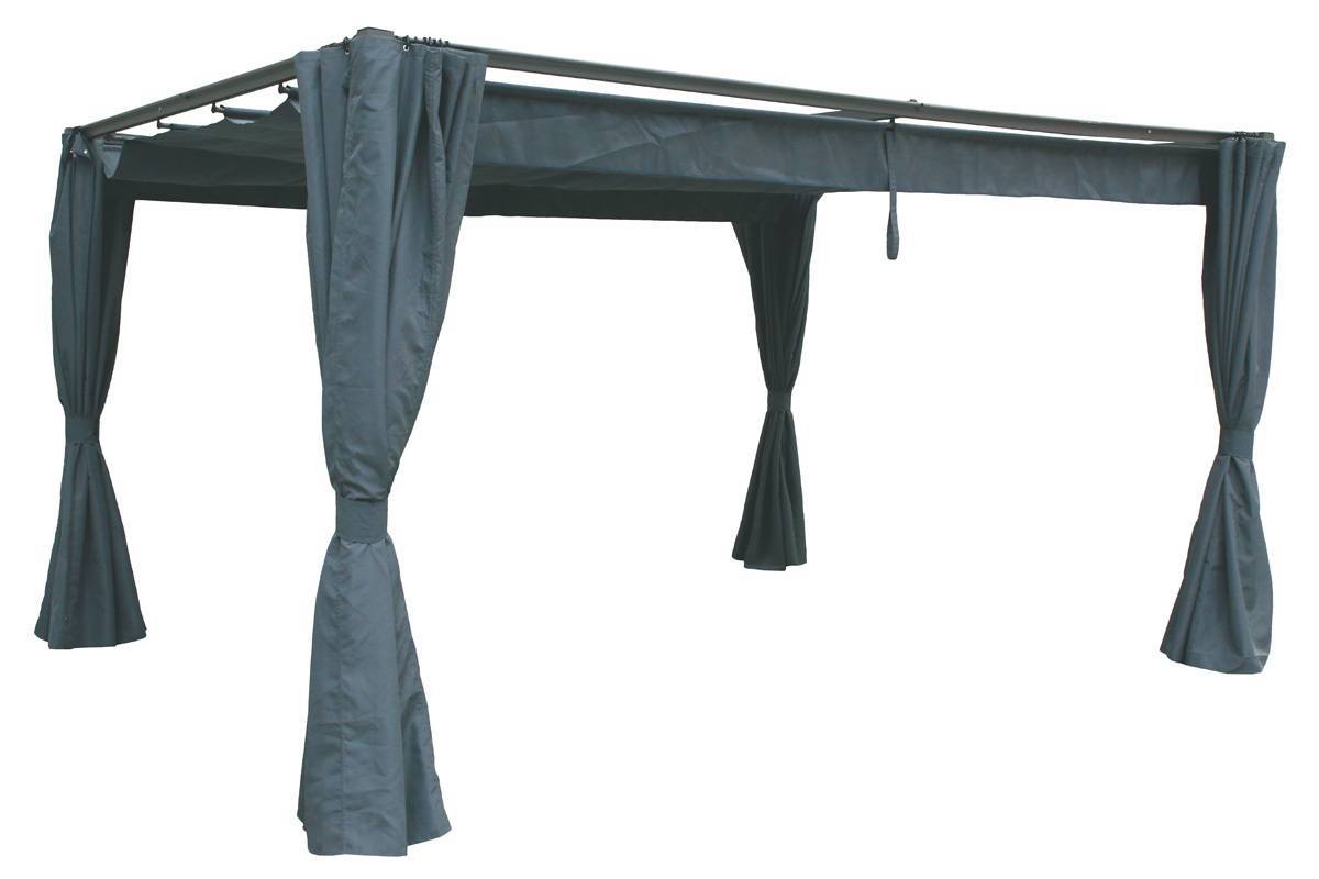 Hesperide - Rideaux pour tonnelle "Palmeira" 4x3m en polyester ardoise Hespéride - Image 2