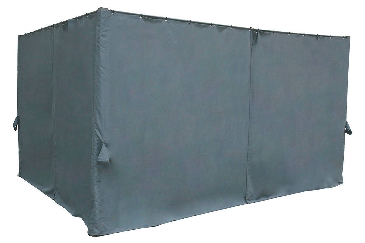 Hesperide - Rideaux pour tonnelle "Palmeira" 4x3m en polyester ardoise Hespéride - Image 3