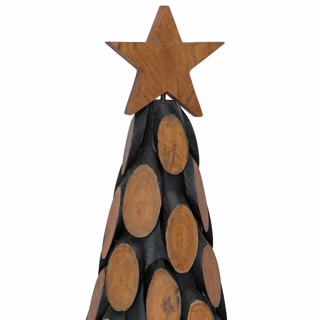 Maison Chic - Sapin de Noël | Arbre de Noël avec support Marron 60 cm Bois de teck solide Maison Chic - Image 7