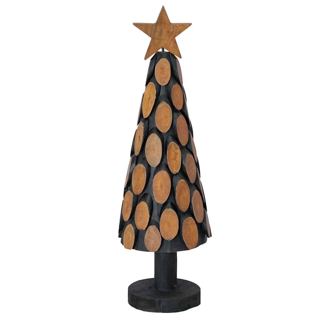 Maison Chic - Sapin de Noël | Arbre de Noël avec support Marron 60 cm Bois de teck solide Maison Chic - Image 6