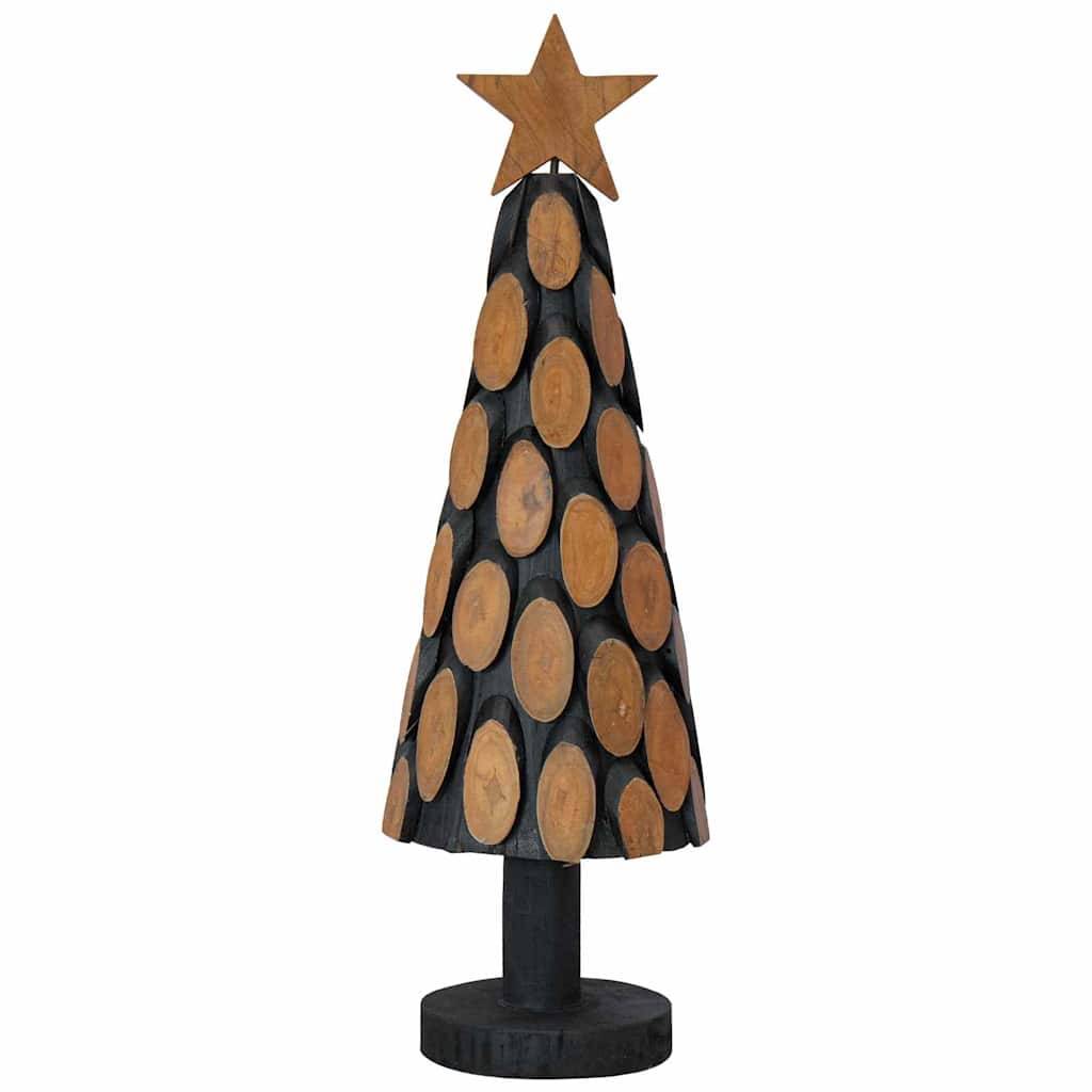 Maison Chic - Sapin de Noël | Arbre de Noël avec support Marron 60 cm Bois de teck solide Maison Chic - Image 4