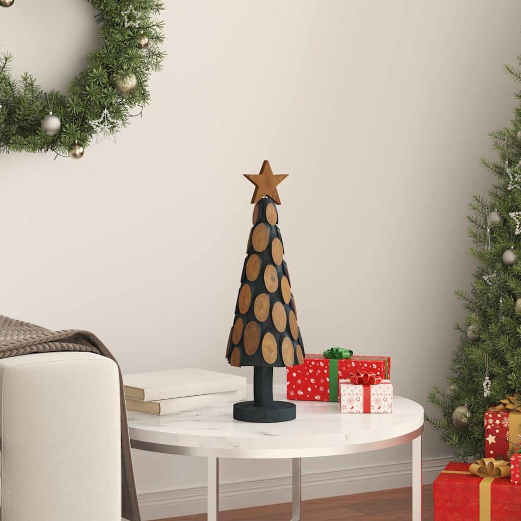 Maison Chic - Sapin de Noël | Arbre de Noël avec support Marron 60 cm Bois de teck solide Maison Chic - Image 3