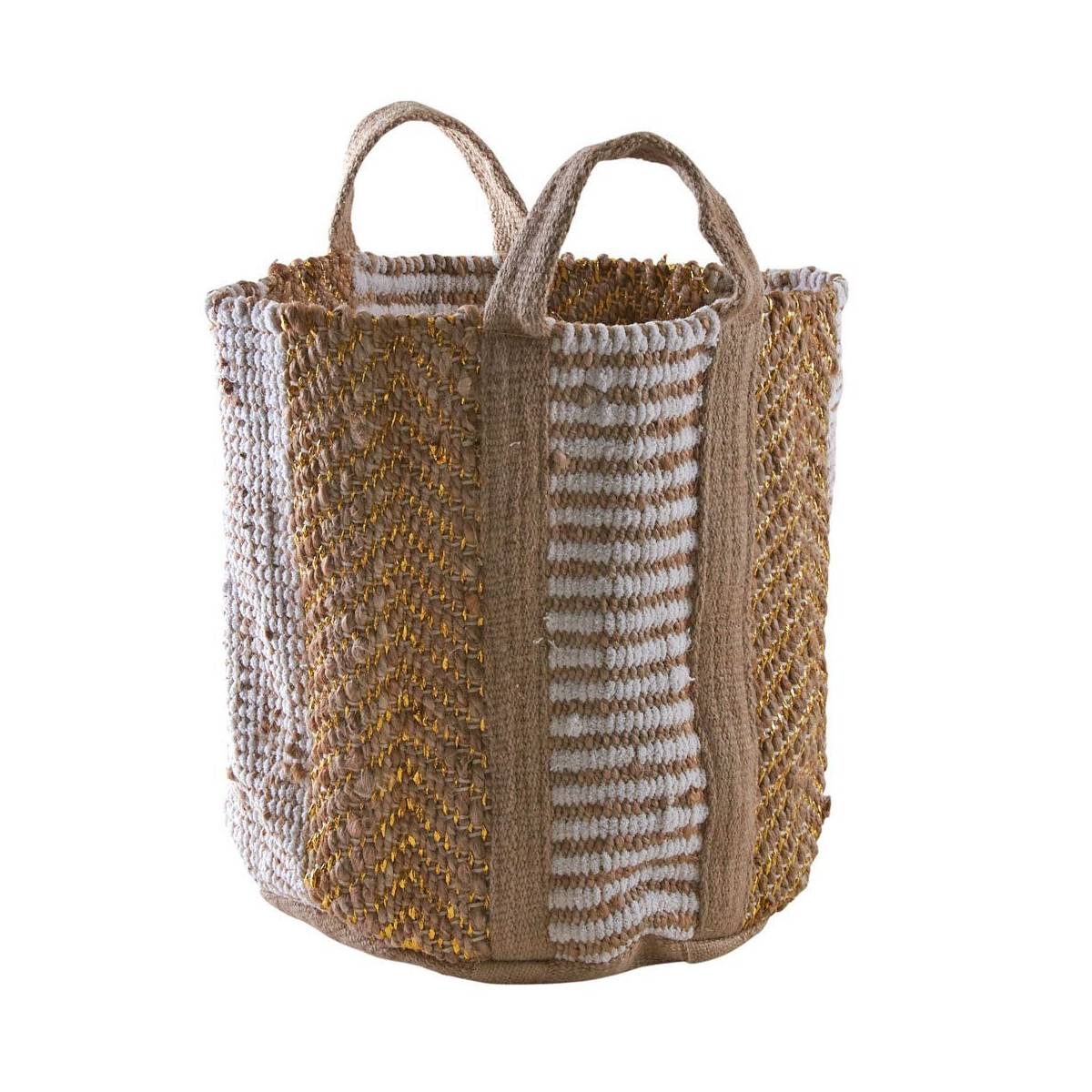 Aubry Gaspard - Corbeille de rangement en toile de jute épaisse - Image 1