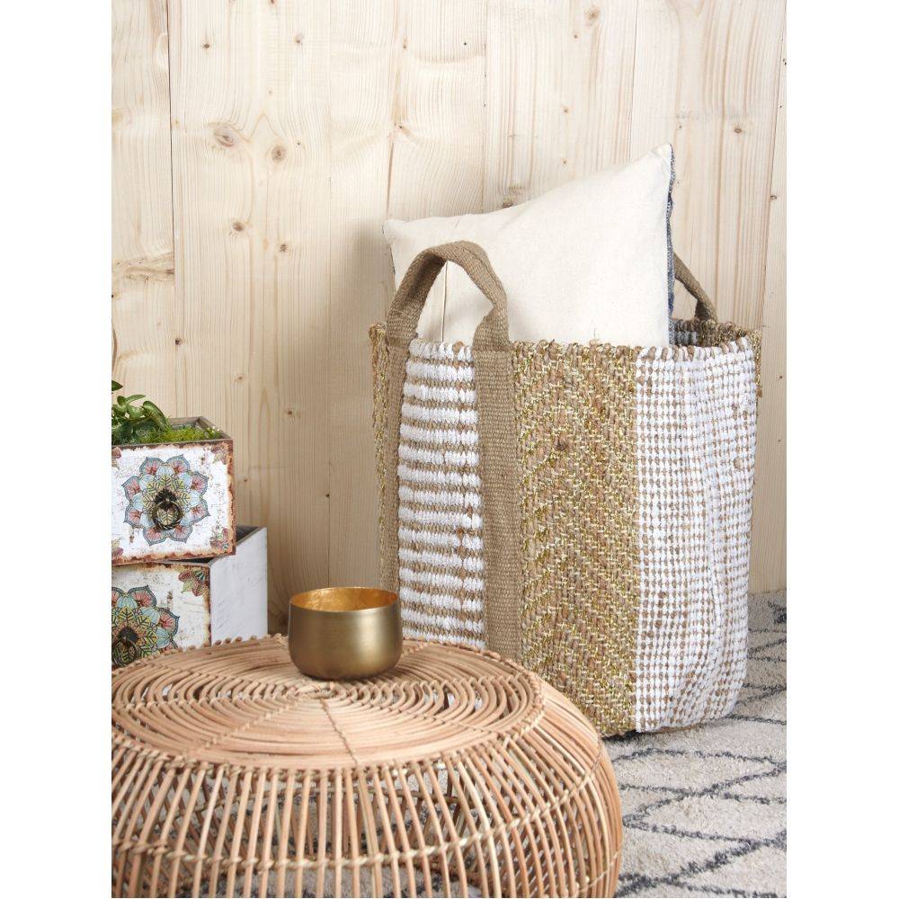 Aubry Gaspard - Corbeille de rangement en toile de jute épaisse - Image 2