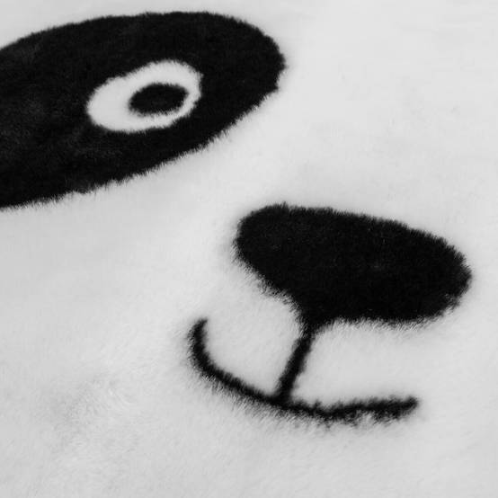 Tapis rond D100 noir et blanc Panda Atmosphera - Image 2