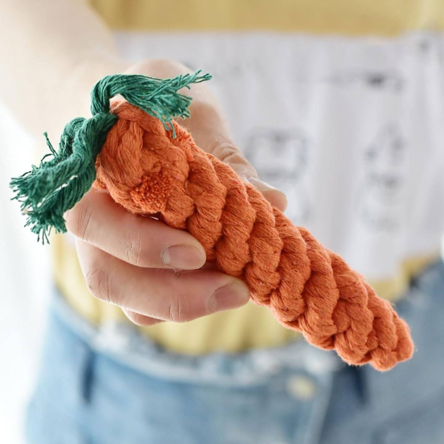 DtopbuyAge - Lot de 2 jouets à mâcher pour petits chiens – Carottes en corde tressée DtopbuyAge - Image 5