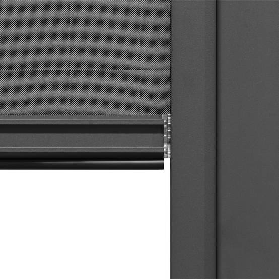 Pergola bioclimatique aluminium adossée 4x3m + 1 store 4m anthracite Triomphe | sweeek - Image 5