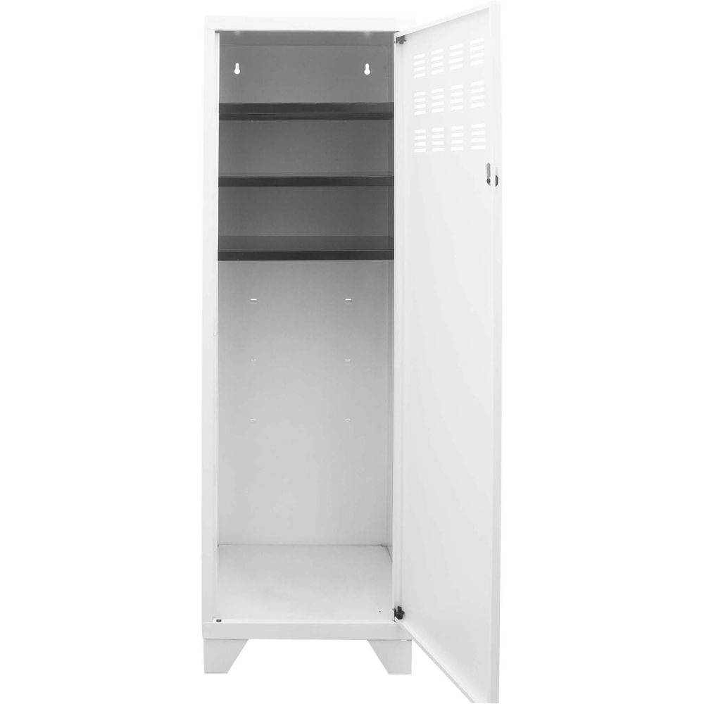 Pierre Henry - Armoire de rangement métal 1 porte Blanc mat - Image 4