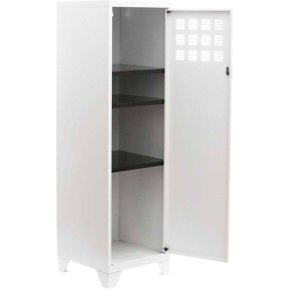 Pierre Henry - Armoire de rangement métal 1 porte Blanc mat - Image 3