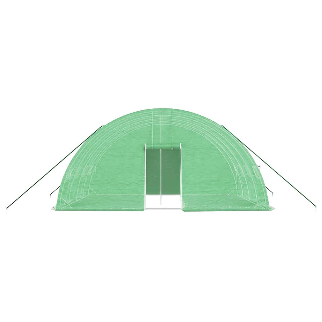 Serre de Jardin Tunnel Acier Galvanisé PE Culture Plantes 24m² 6x4m Vert - ComfortXL Outdoor Living - Image 4