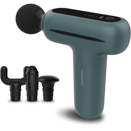 Pistolet de massage - MEDISANA MG 200 - 5 niveaux de percussion - 5 V - 50 dB - Gris / Vert - Image 1