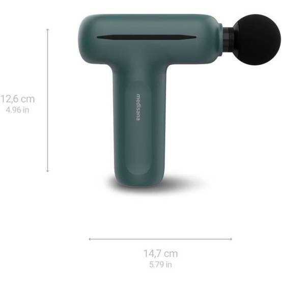 Pistolet de massage - MEDISANA MG 200 - 5 niveaux de percussion - 5 V - 50 dB - Gris / Vert - Image 2