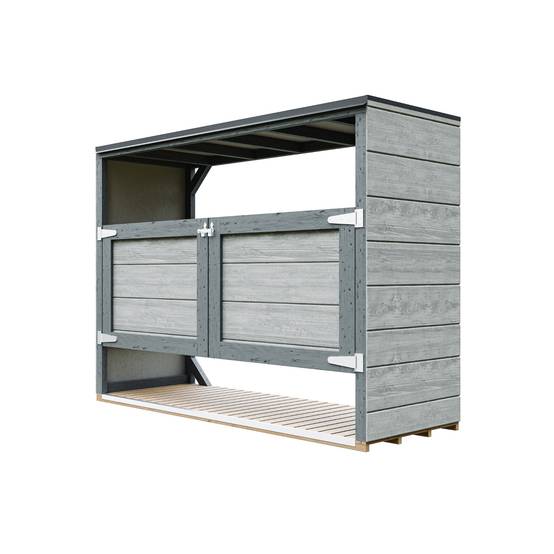 Timbela - Abri de jardin pour poubelles, Cache poubelle extérieur 1,62 m² / 3x240L - Timbela M982A-TUNDRA CAVERN - Image 3
