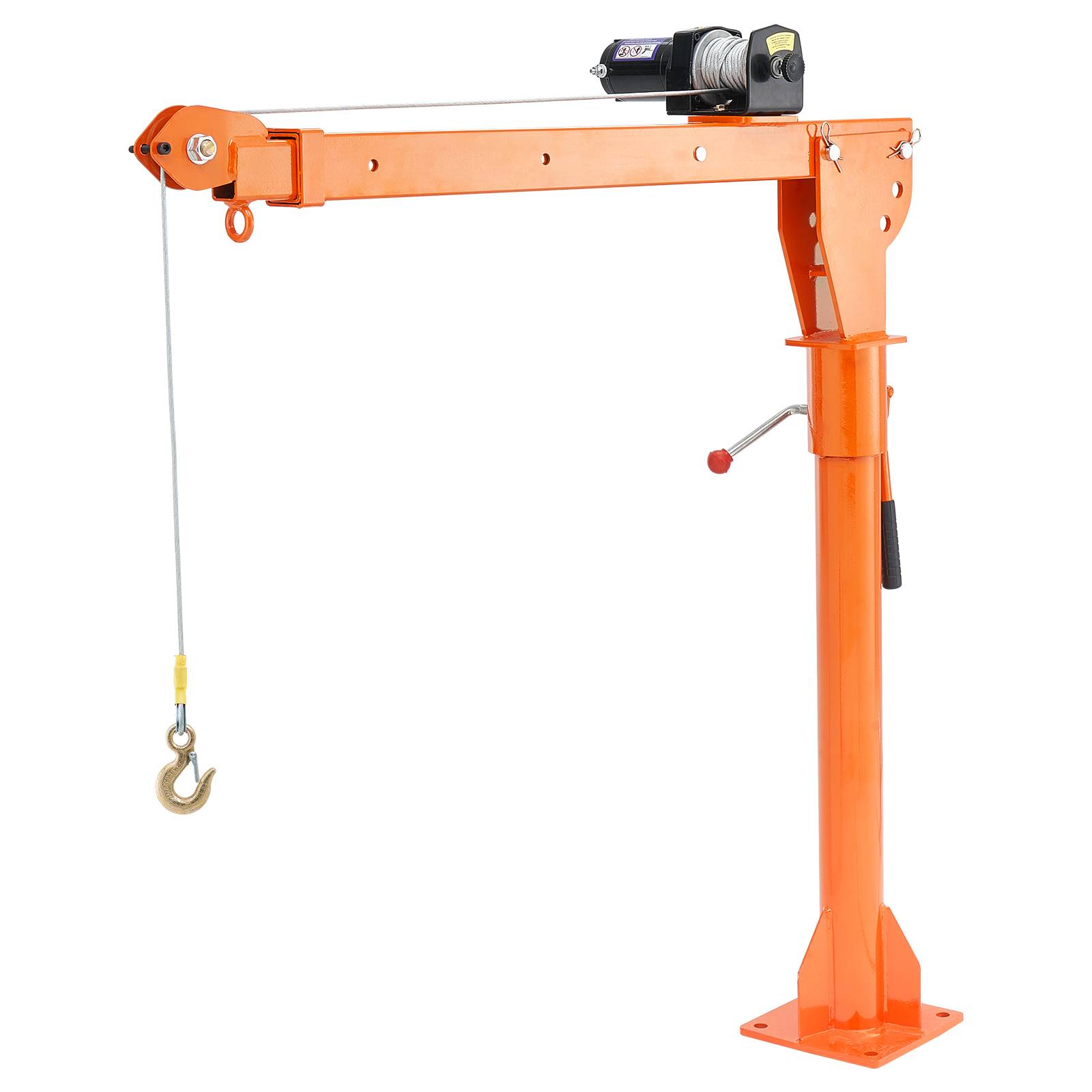 VEVOR Grue levage électrique pour camionnettes 499kg, attelage, treuil 1587kg, pivotante 360°. - Image 1