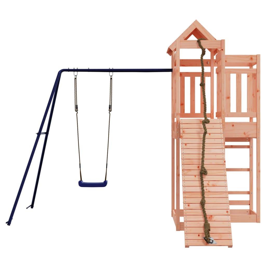 Helloshop26 - Aire de jeux d'extérieur balançoires toboggan portiques robuste jeux jardin 291 x 282 x 238 cm bois massif de douglas - Image 3