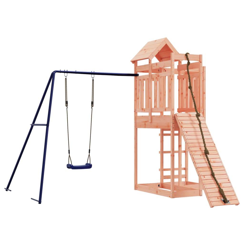 Helloshop26 - Aire de jeux d'extérieur balançoires toboggan portiques robuste jeux jardin 291 x 282 x 238 cm bois massif de douglas - Image 1