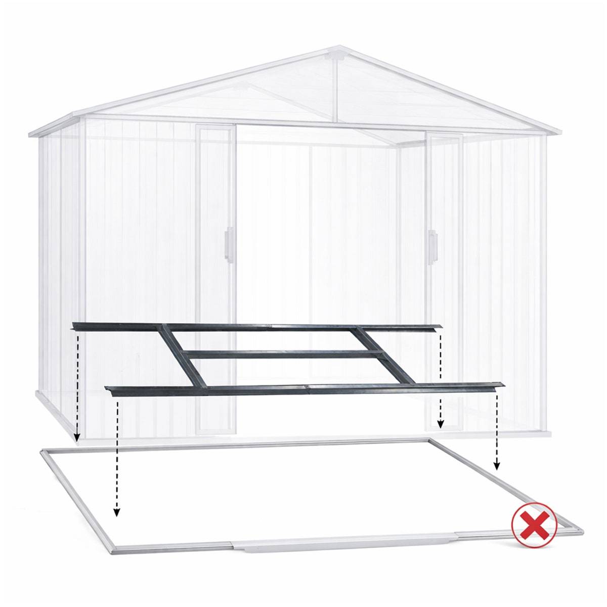 Kit plancher pour abri de jardin avec bûcher Trigano de 6 m² - Image 2