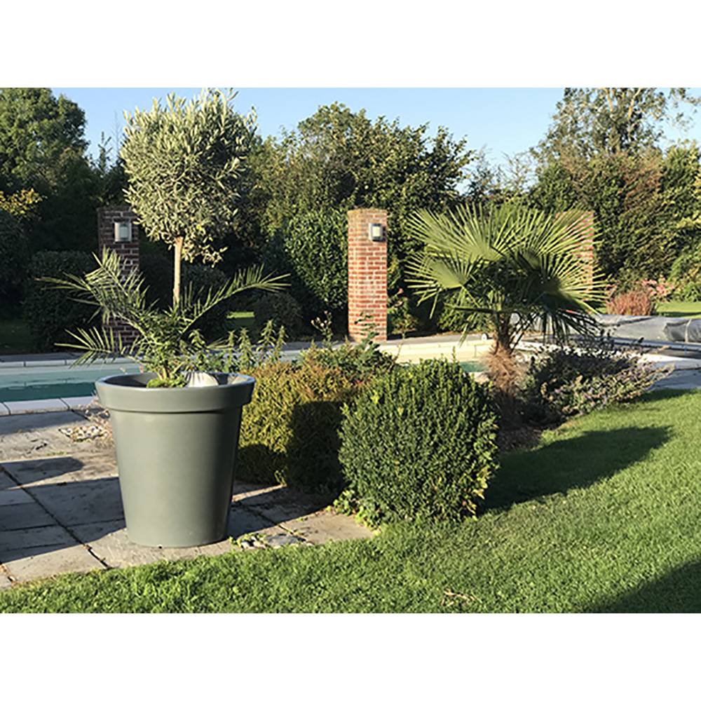 Pot de fleurs rond xxl delight 200l - lot de 2 - plast'up rotomoulage - Image 2