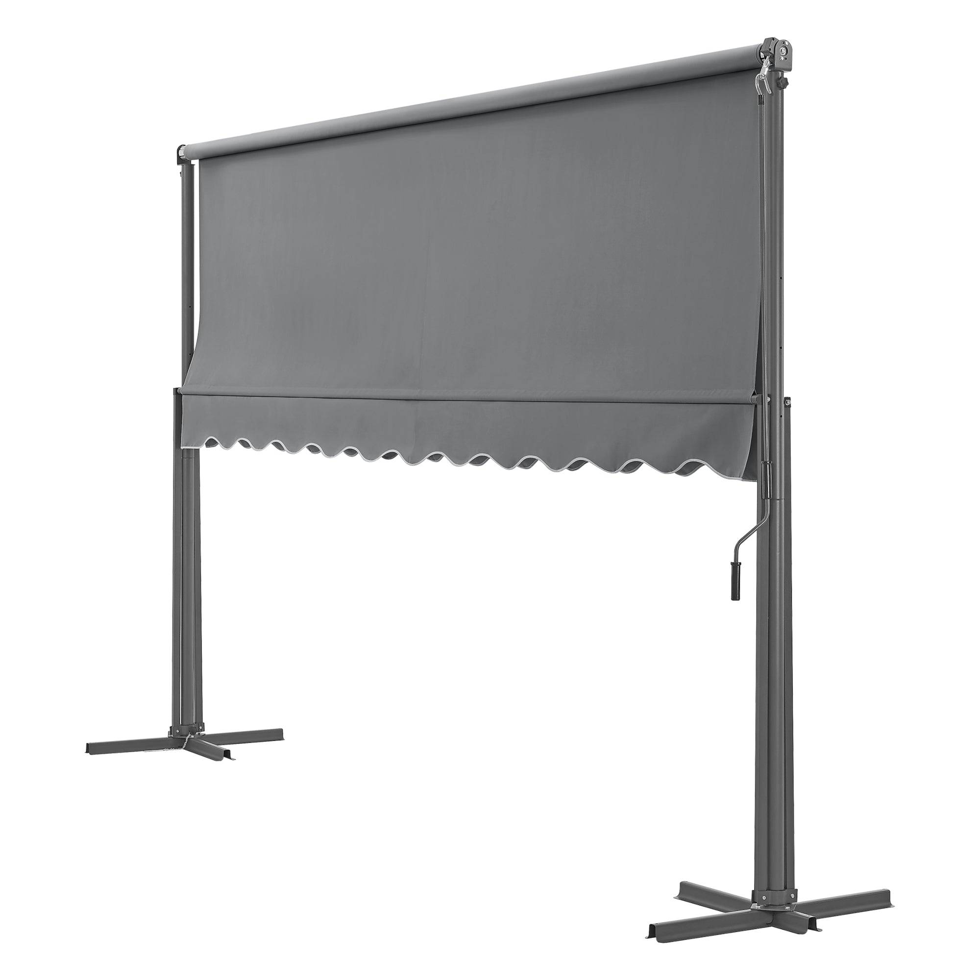Helloshop26 - Store banne autoportant à double pente 600 x 300 x 260 cm gris foncé - Image 2