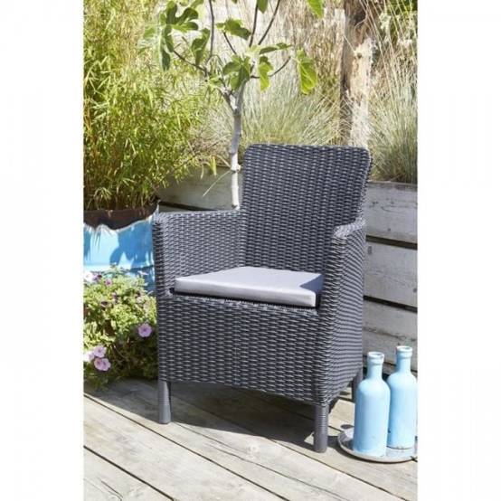 Table de jardin - rectangulaire - gris graphite - en résine - 6 personnes - Girona - Allibert by KETER - Image 5