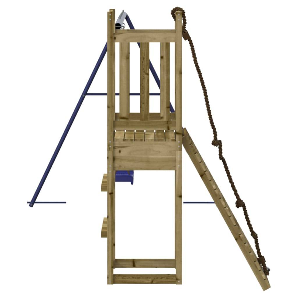 Helloshop26 - Aire de jeux d'extérieur balançoires toboggan portiques robuste jeux jardin 308 x 184 x 169 cm bois de pin imprégné - Image 5