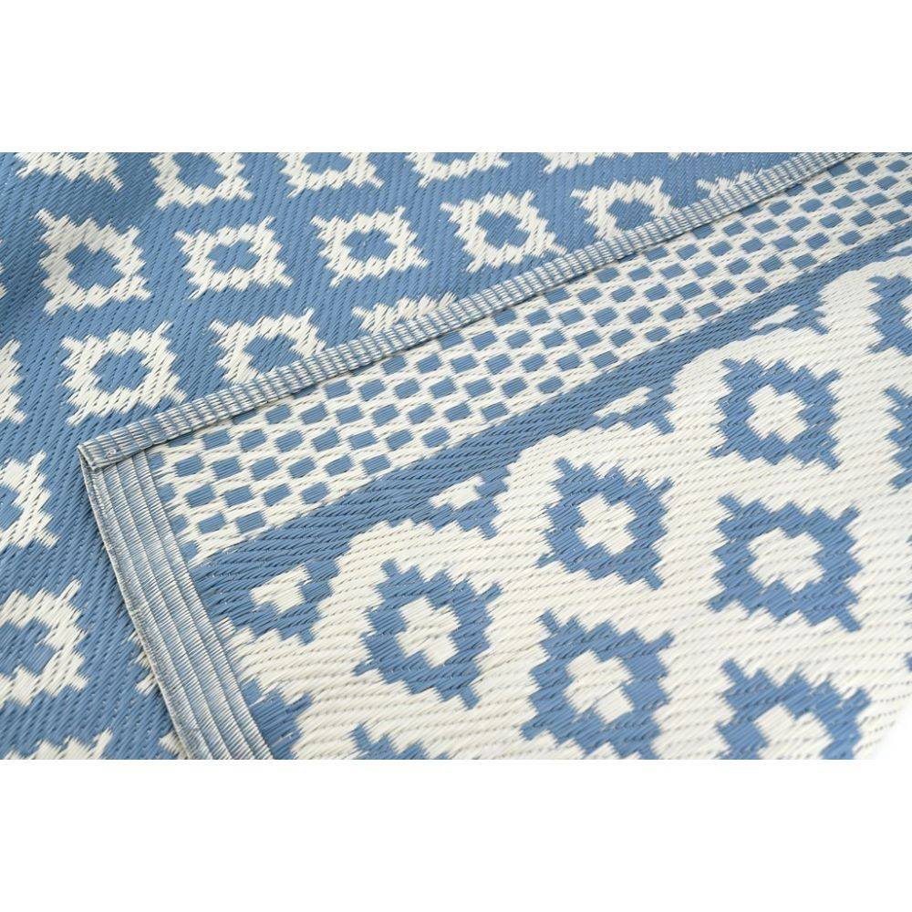 Aubry Gaspard - Tapis d'extérieur en polypropylène 120 x 180 cm Maya - Bleu - Image 3