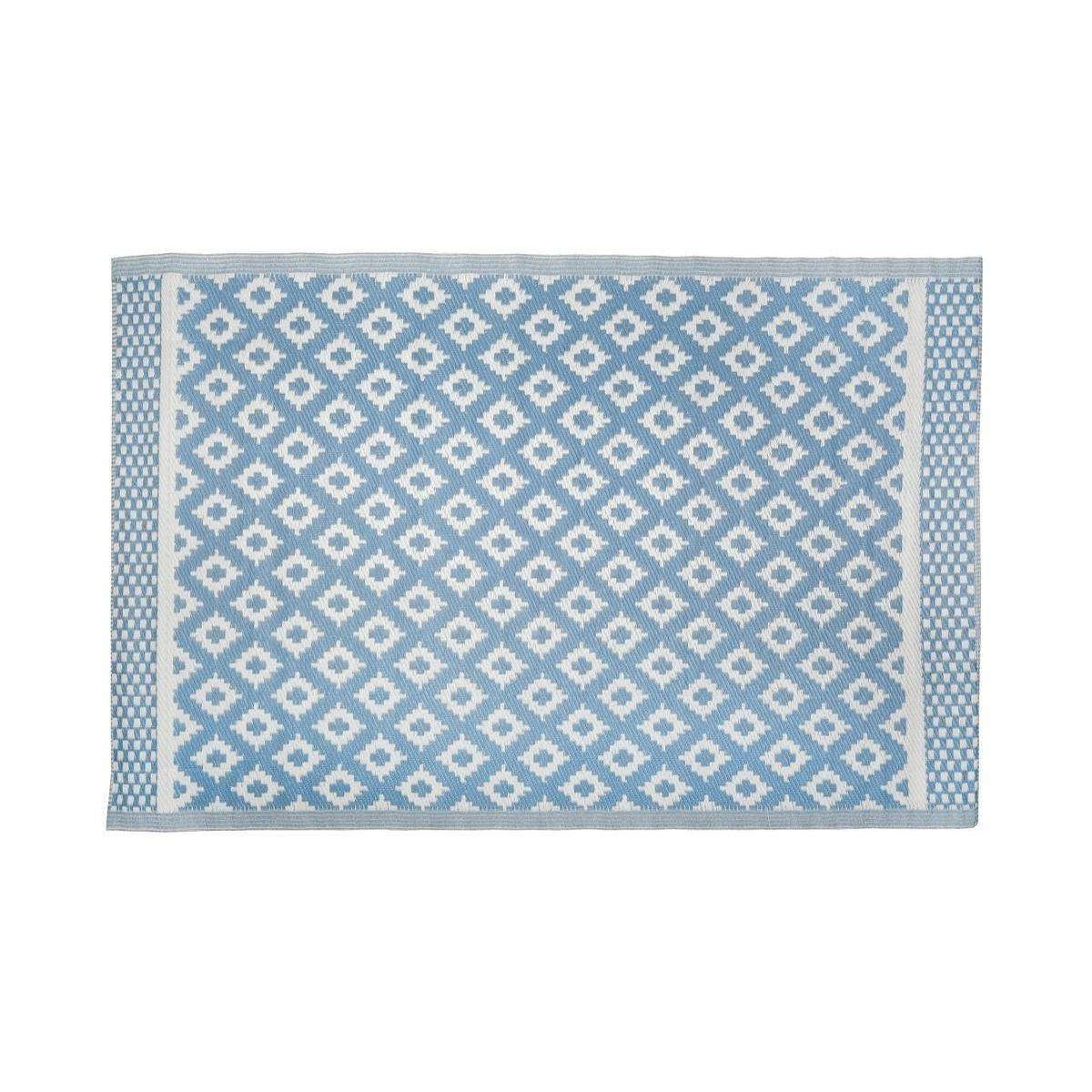 Aubry Gaspard - Tapis d'extérieur en polypropylène 120 x 180 cm Maya - Bleu - Image 1