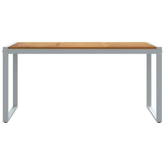 Table de jardin gris bois d'acacia massif 160 x 80 x 75 cm, Poids :19.8kg - PANGIVO - Image 5