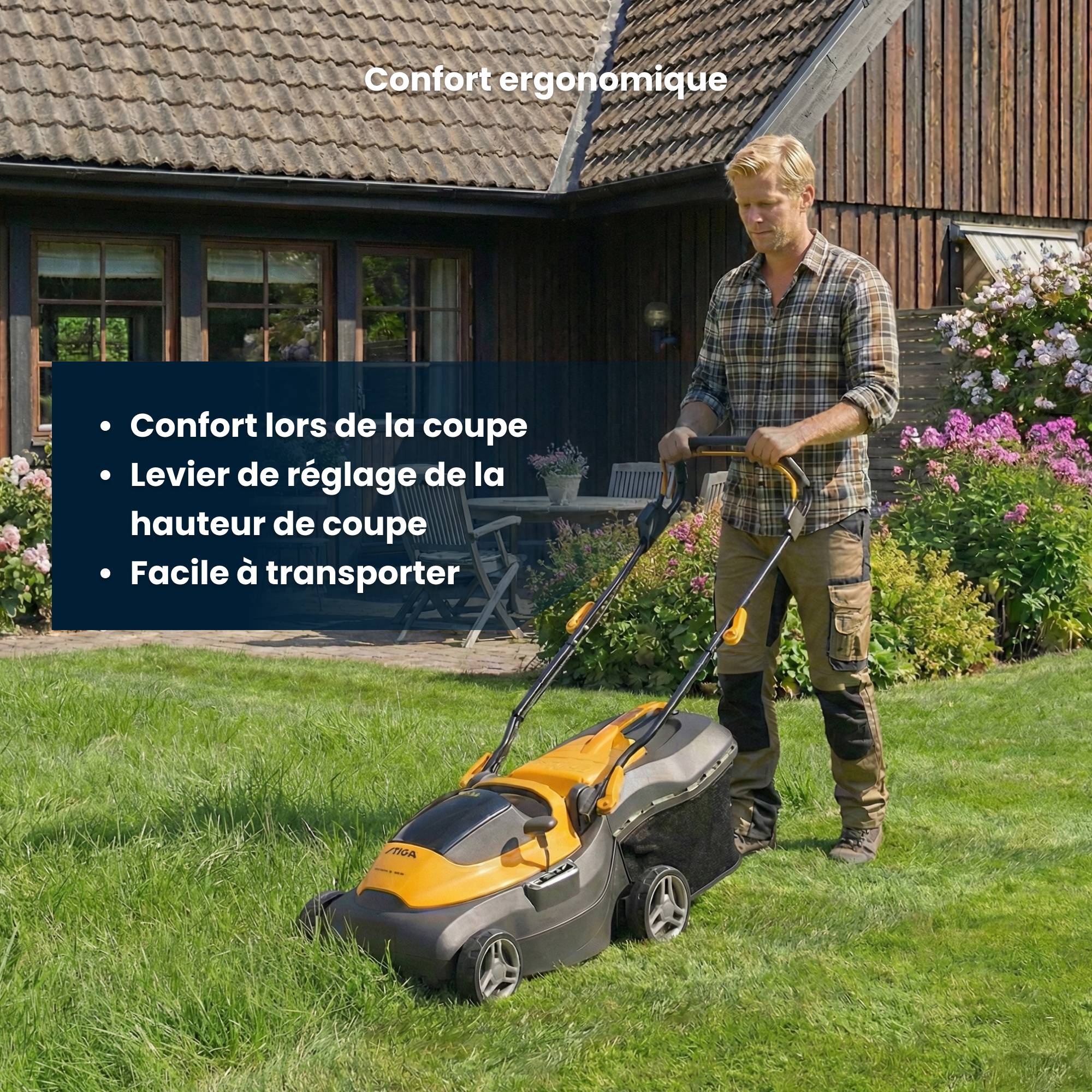 Stiga - Tondeuse Collector 140e Kit, panier 40L, 2 batteries 20V (4Ah), max. 350m² - STIGA - Image 5